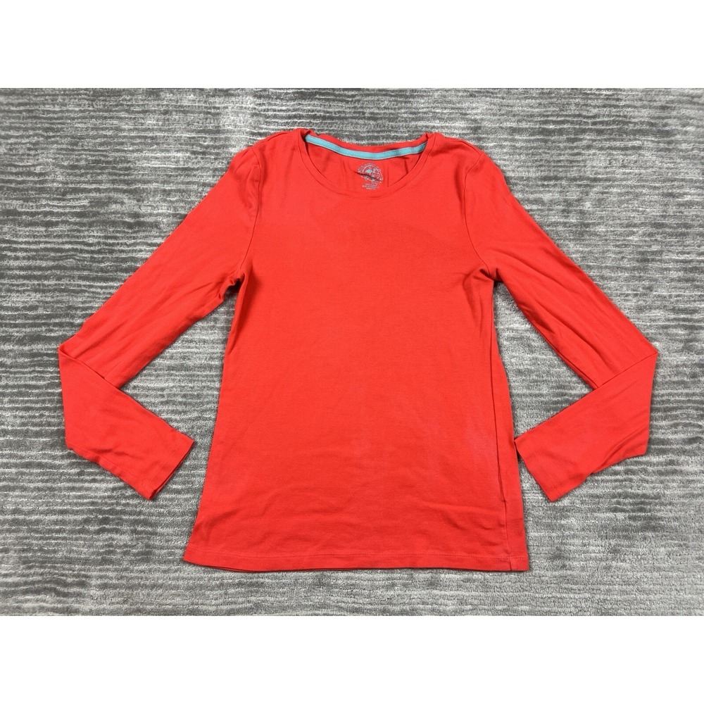 Red Camel Top Womens XL‎ Red Long Sleeve Cotton Shirt Casual